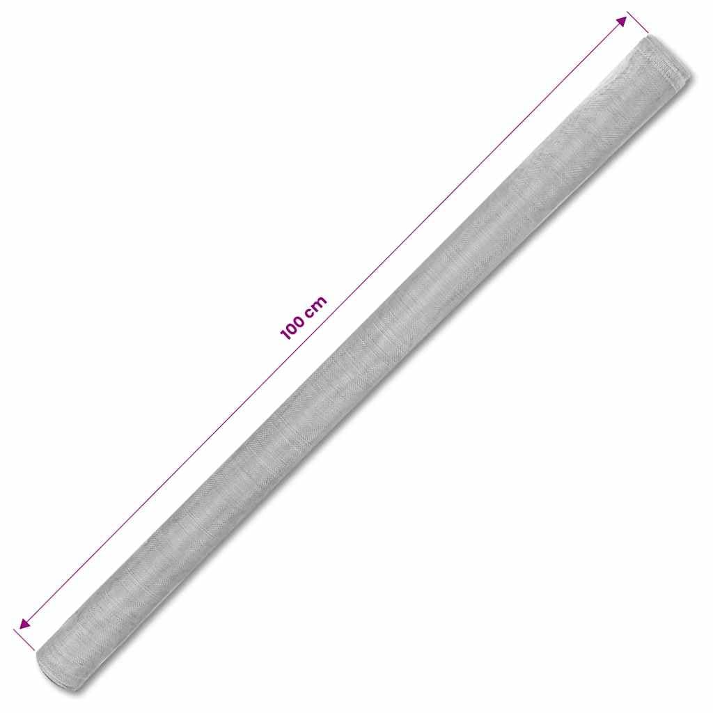 Aluminum Mesh Screen 39.4x196.9 Inch Silver G99851