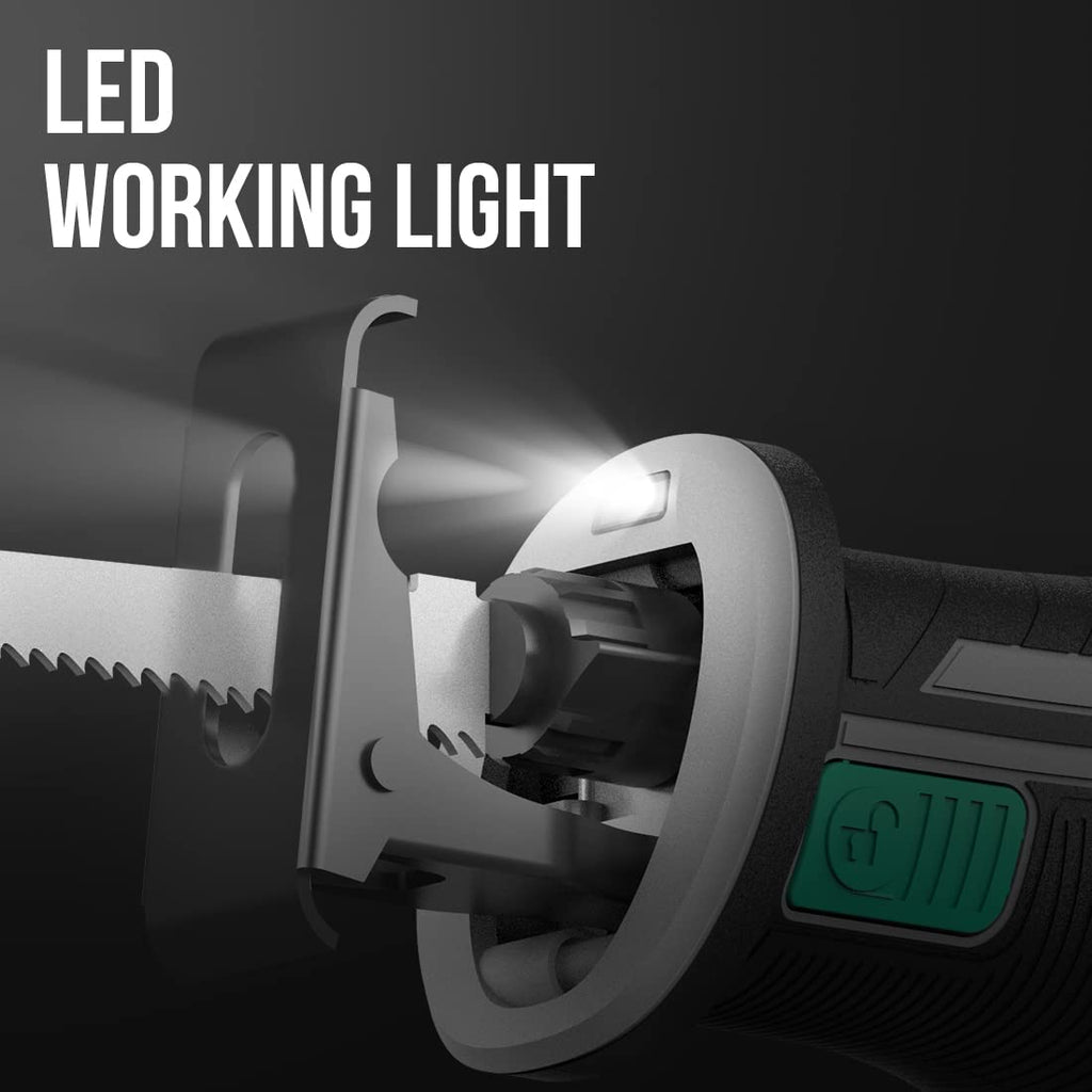 Cordless Reciprocating Saw with 20V 4.0 Ah Battery & Charger T405