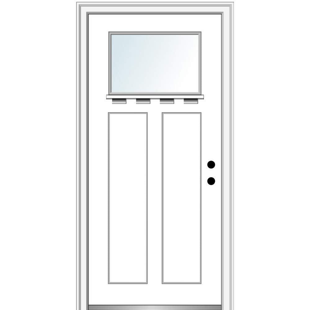 Fiberglass Left Hand Inswing Prehung Exterior Door 36" x 80" W459755