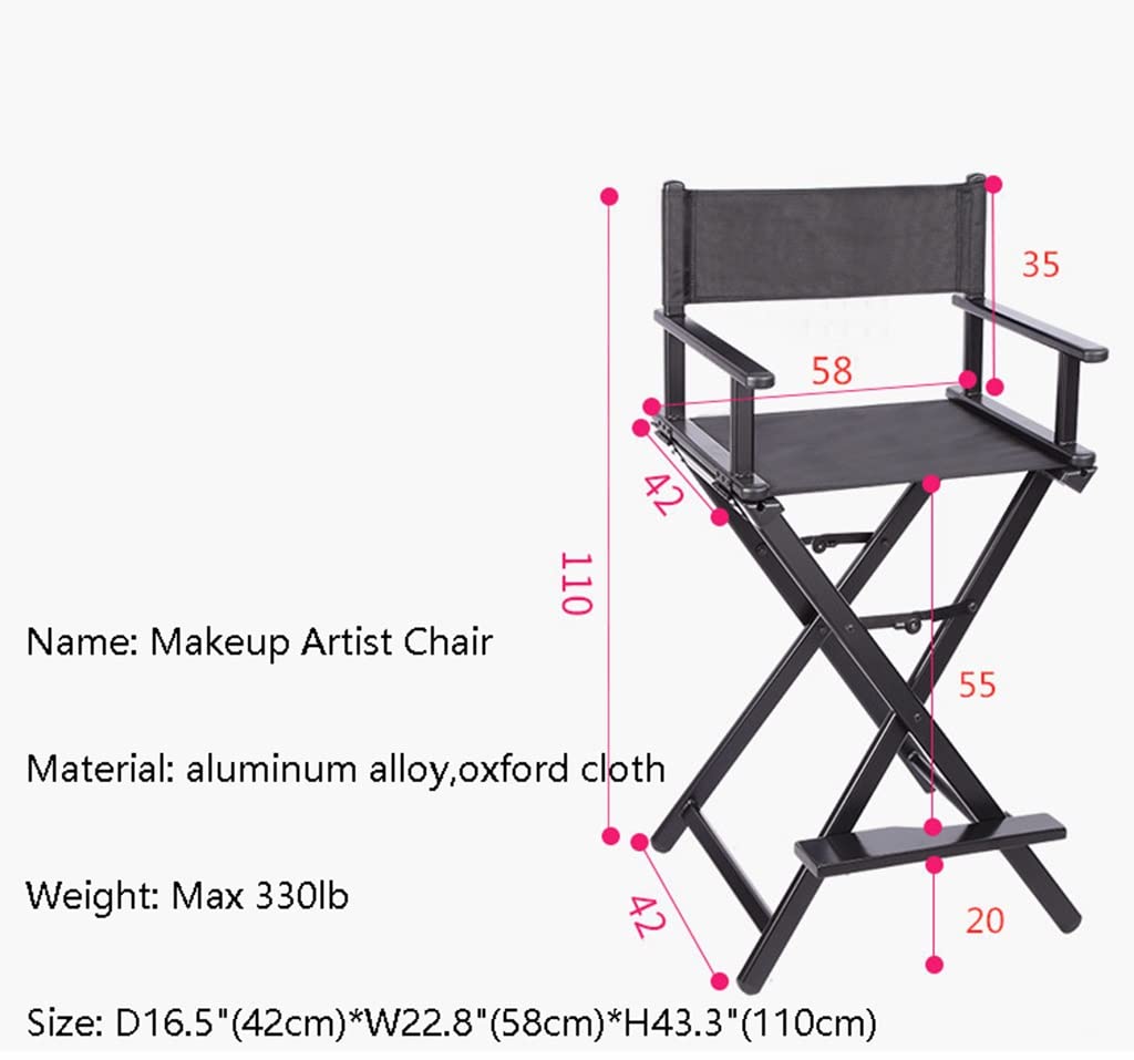 Foldable Portable Aluminum Makeup Artist Chair G1932