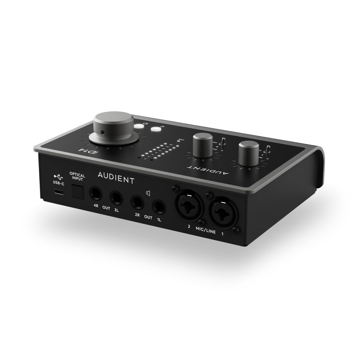 Black USB-C Audio Interface with 2 Microphone Preamps O731281