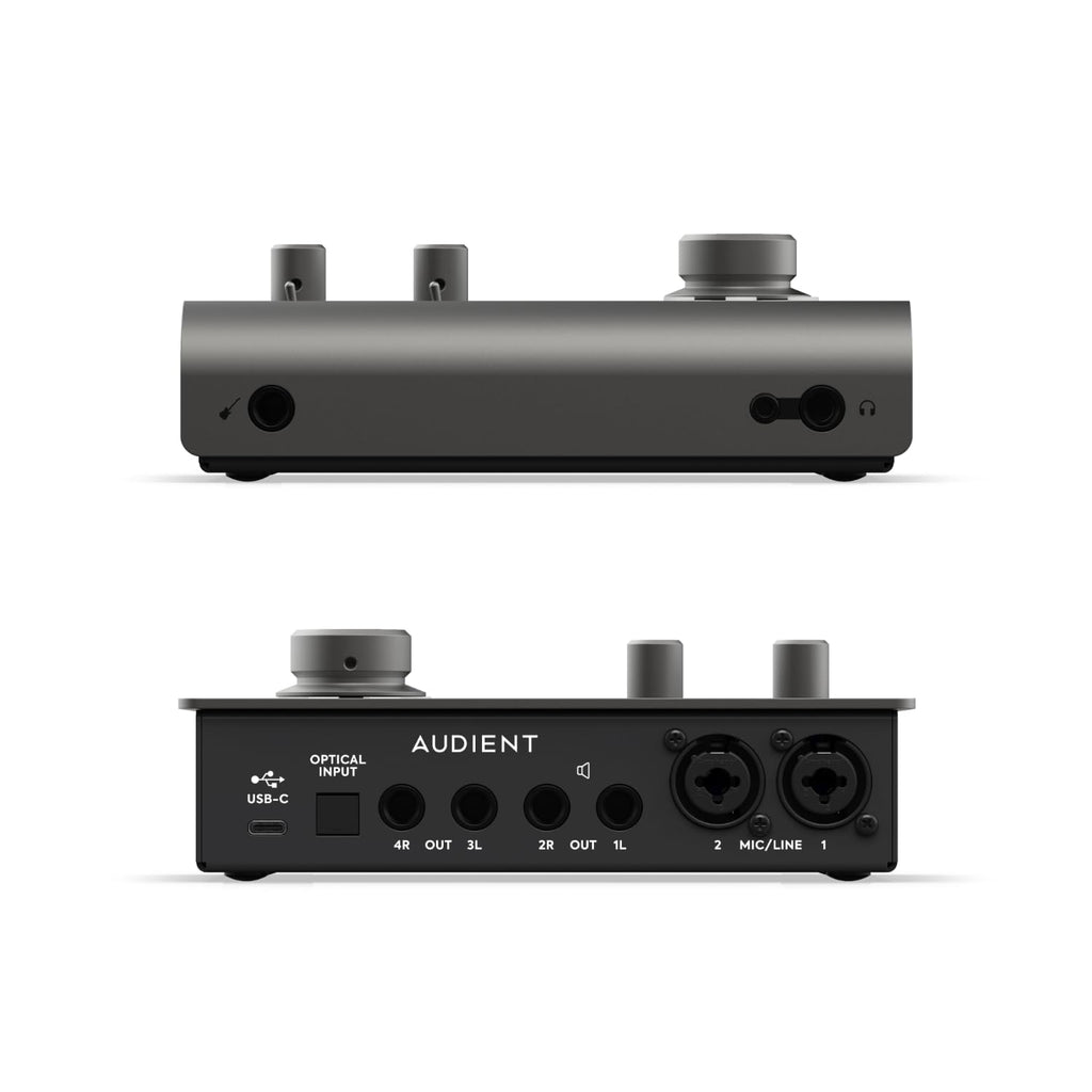 Black USB-C Audio Interface with 2 Microphone Preamps O731281