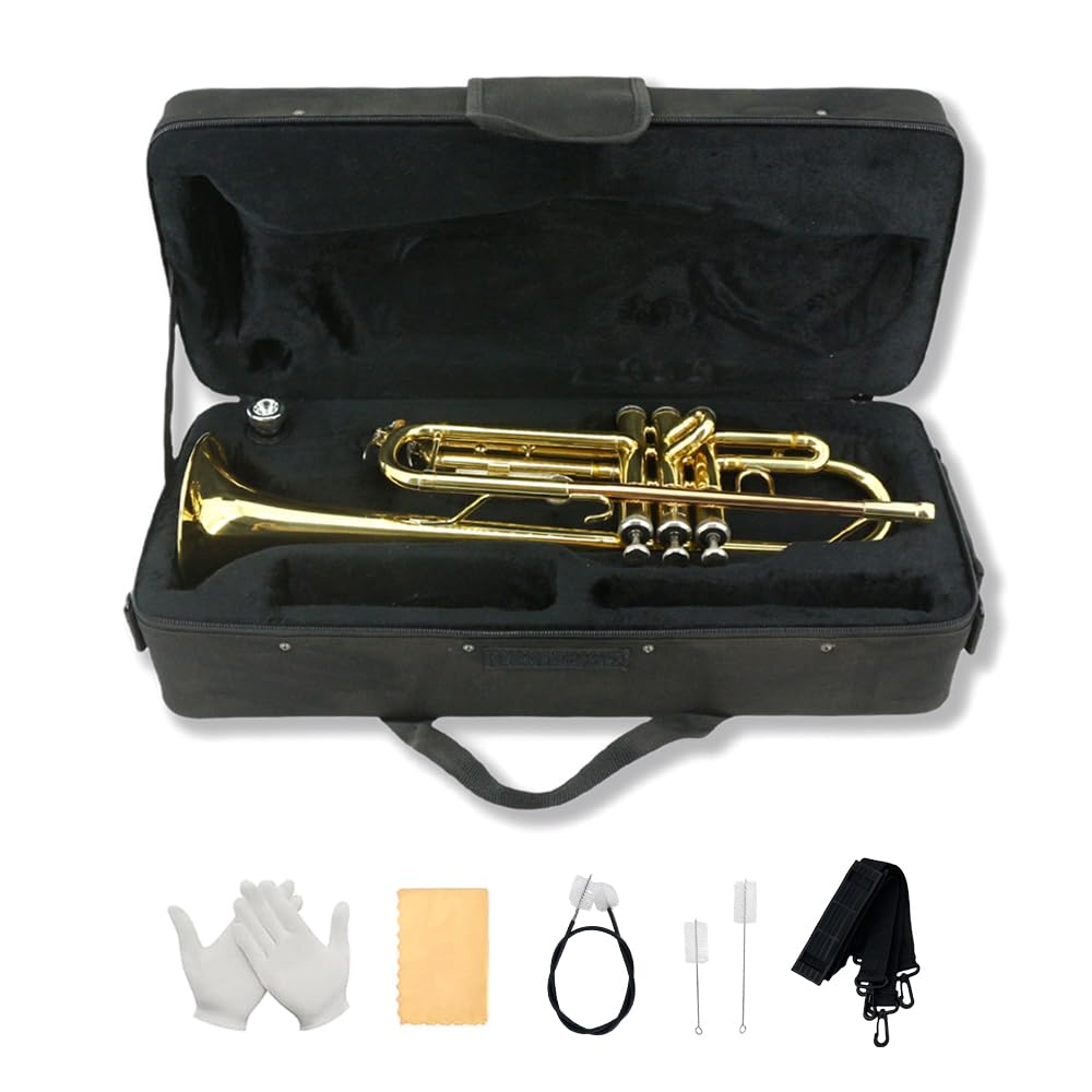 Standard Trumpet Set with Carrying Case 7C Mouthpiece Brass T595919