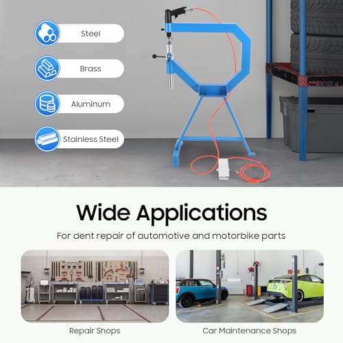 Pneumatic Planishing Hammer Set with Cast-Iron Stand and Foot Pedal U7174
