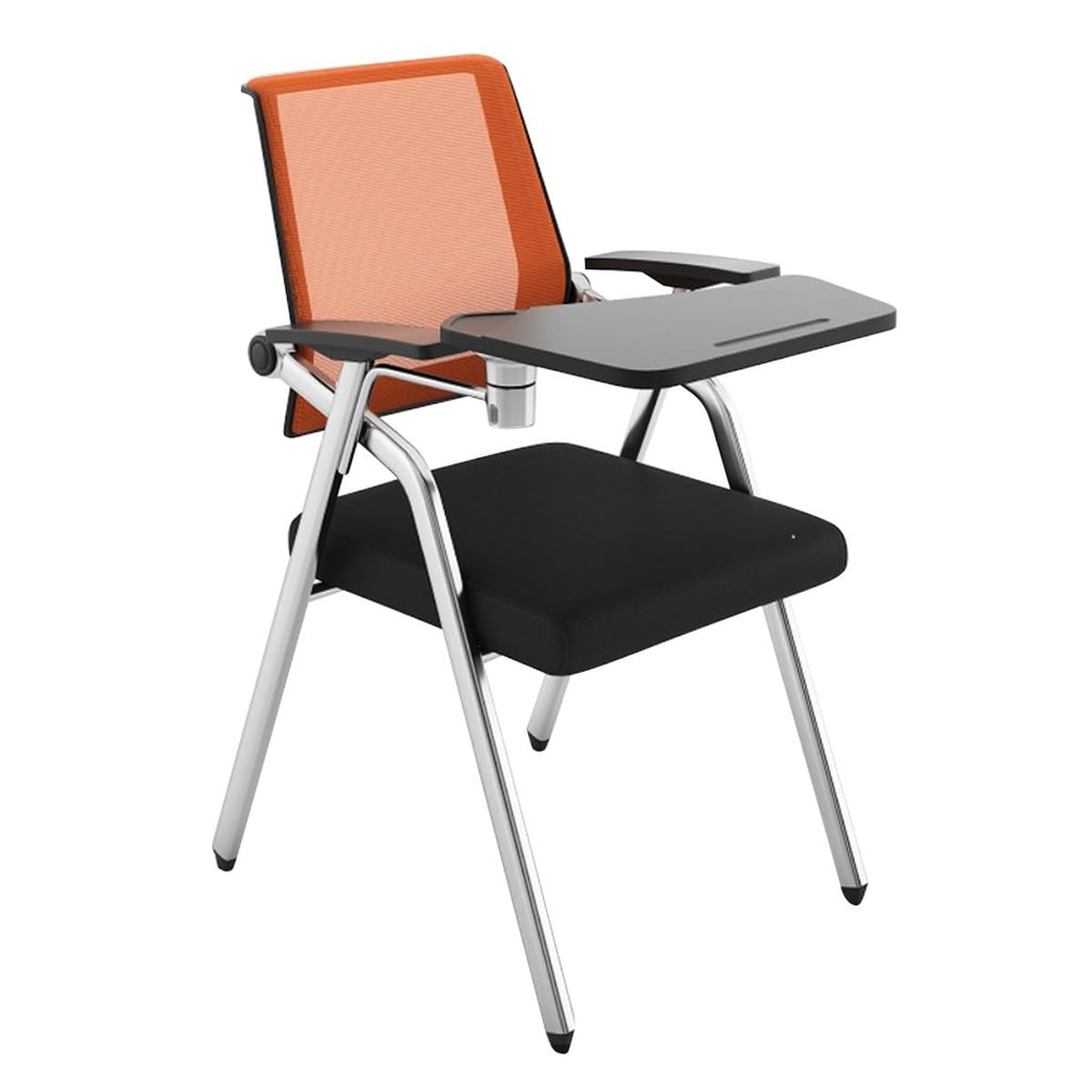 Orange Mesh Stacking Chair with Desk B6817