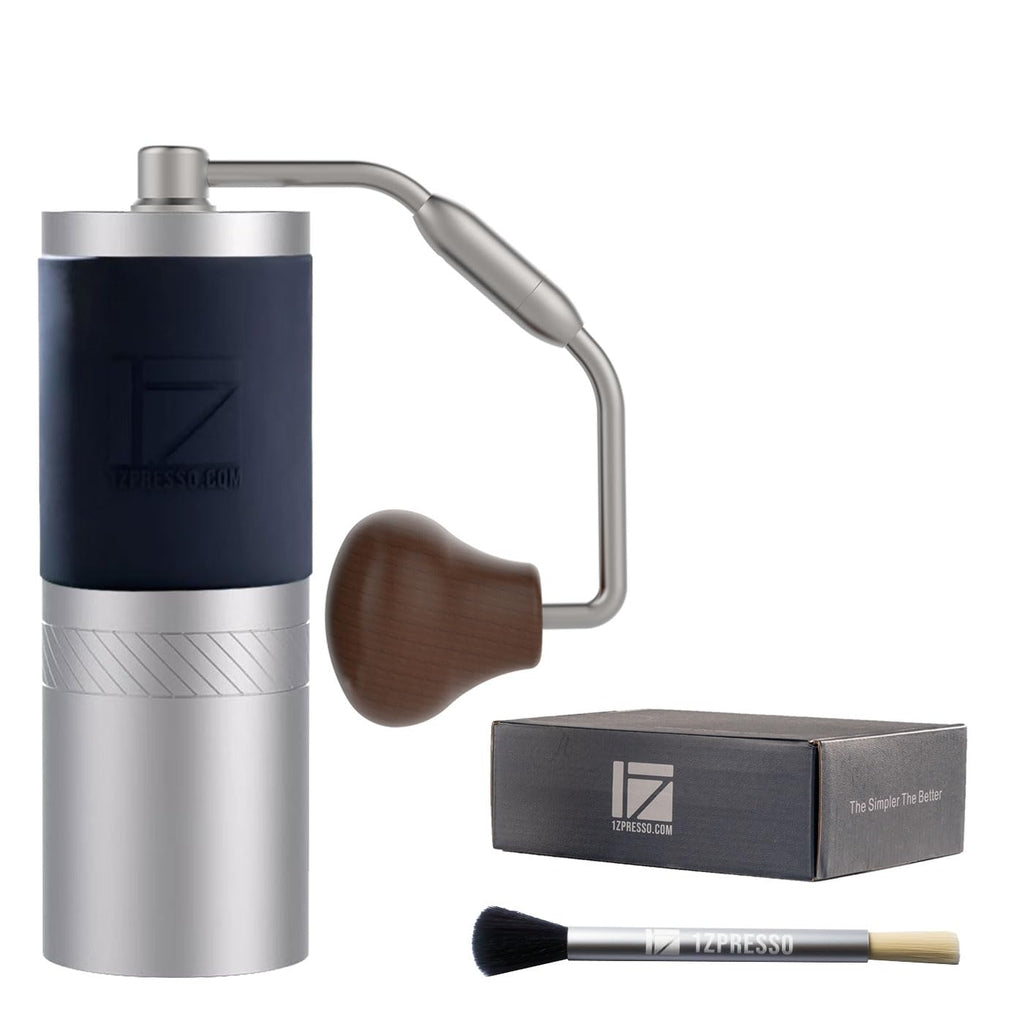 Manual Coffee Grinder Silver Stainless Steel Conical Burr S3004