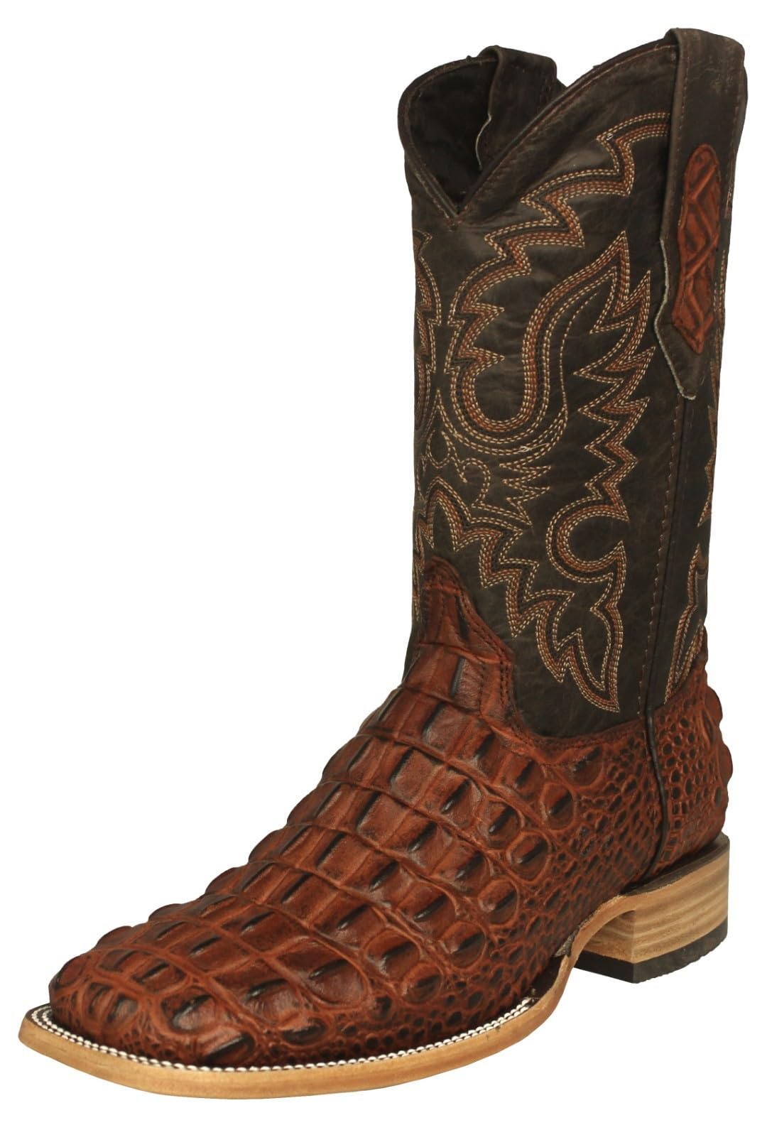 Cognac Leather Cowboy Boots Z263