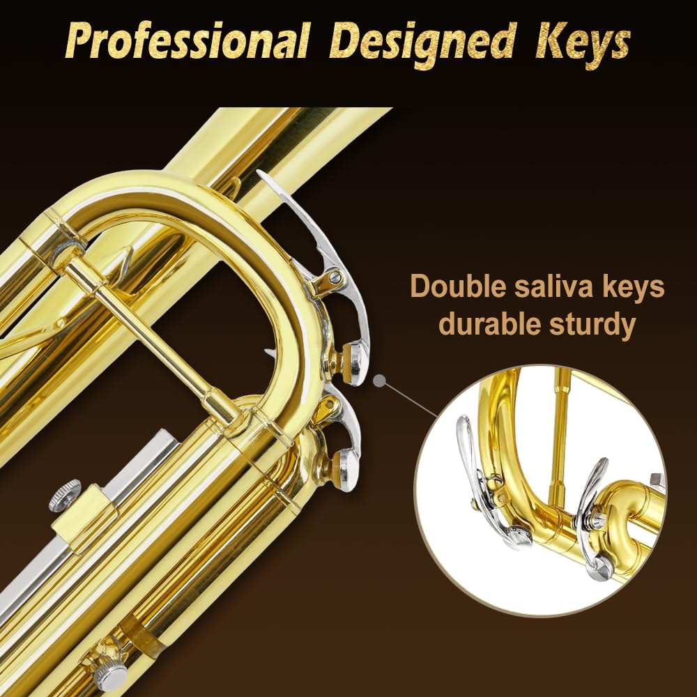 Standard Trumpet Set with Carrying Case 7C Mouthpiece Brass T595919