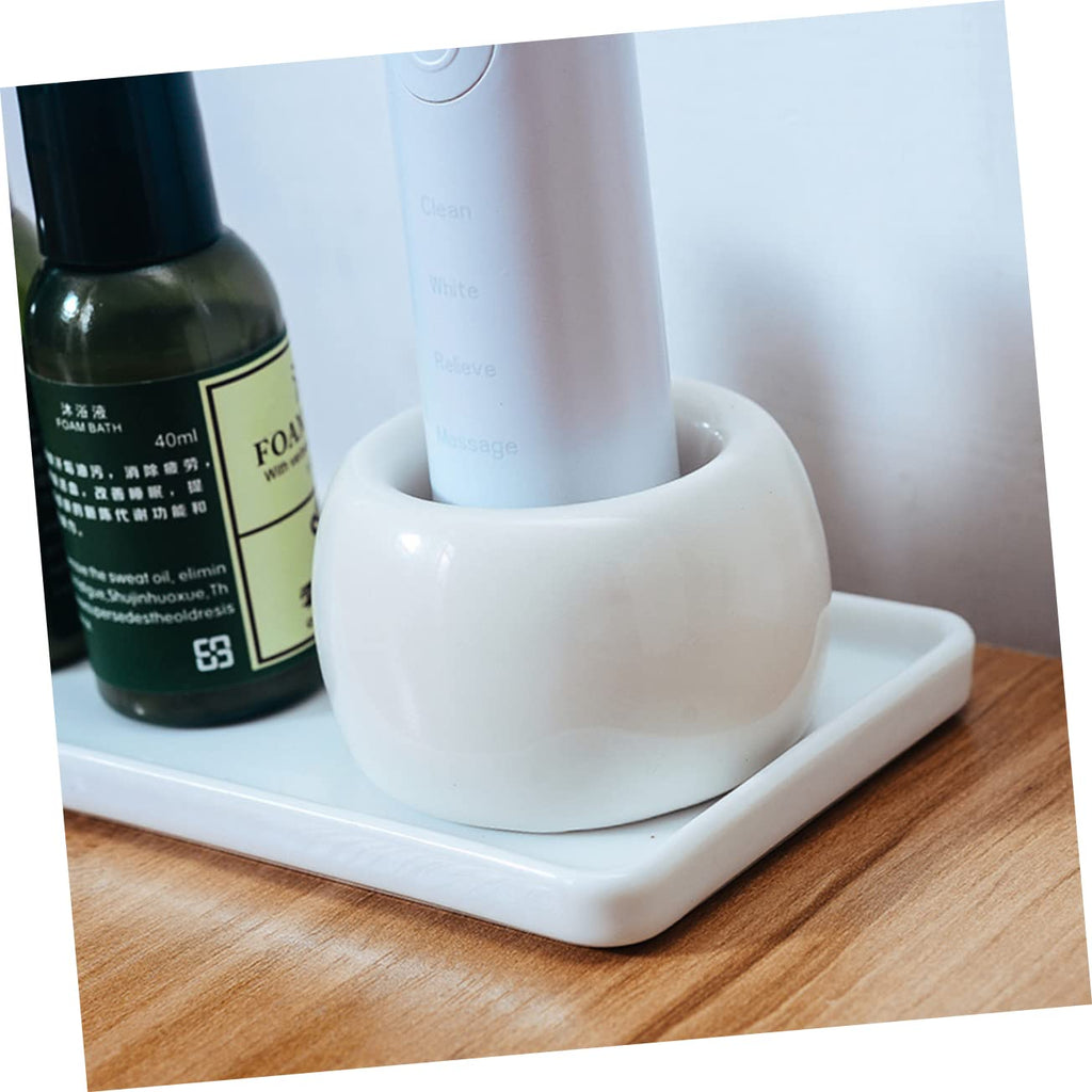 2-Pack White Ceramic Electric Toothbrush Holder Stand Q423471