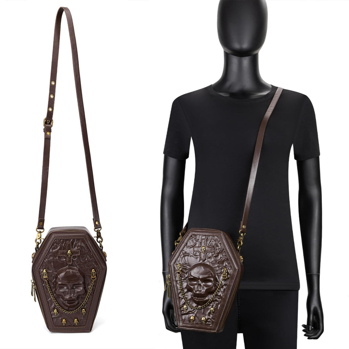 Crossbody Purse and Handbags Gothic Steampunk Retro Small Shoulder Bag C968