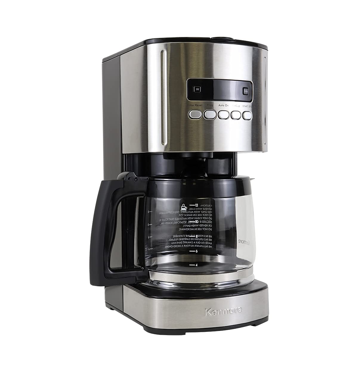 12 Cup Programmable Drip Coffee Maker with Glass Pot, Black R291