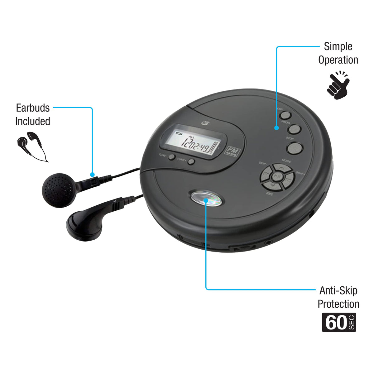 Portable CD Player with FM Radio F27718