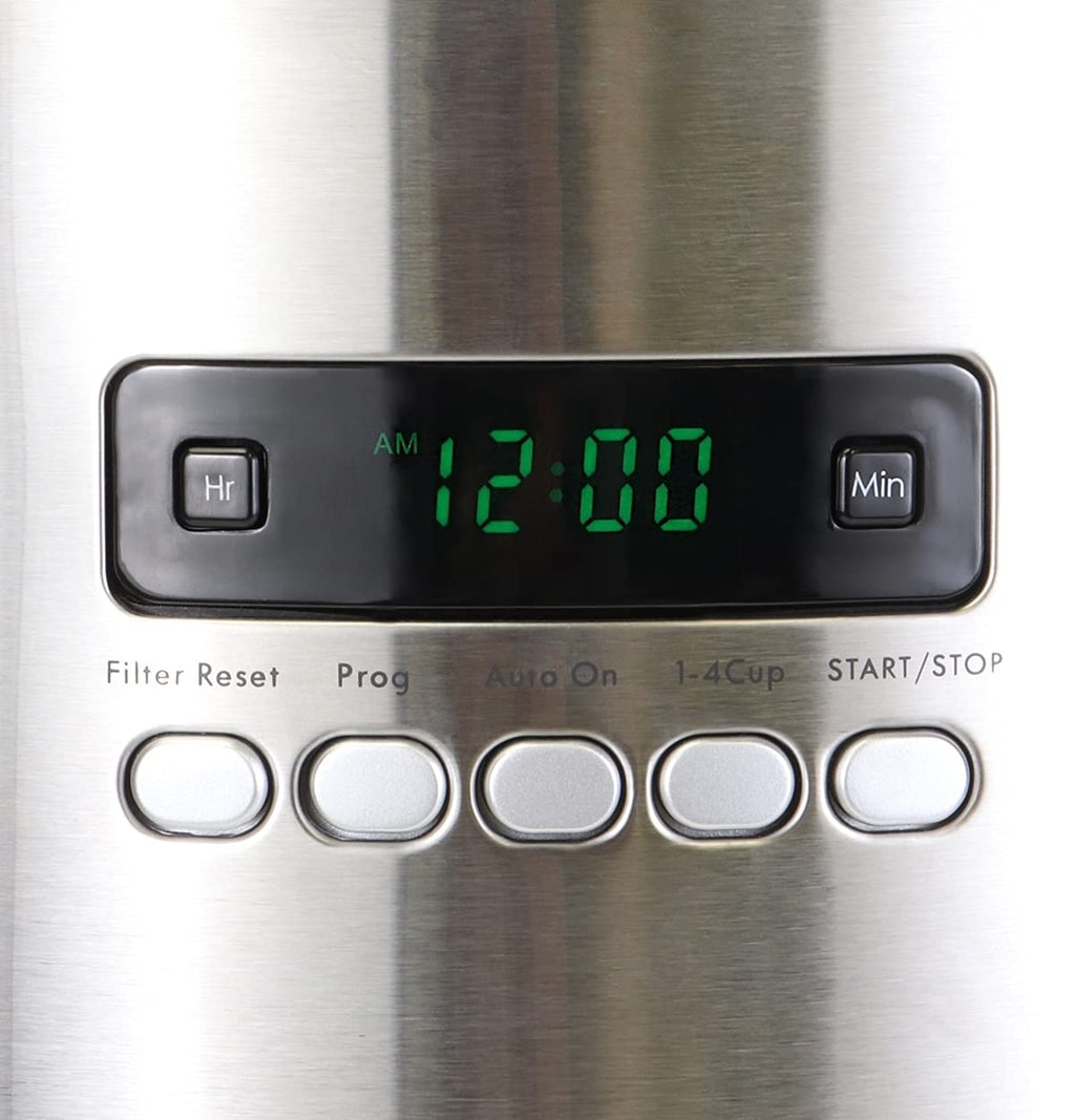 12 Cup Programmable Drip Coffee Maker with Glass Pot, Black R291