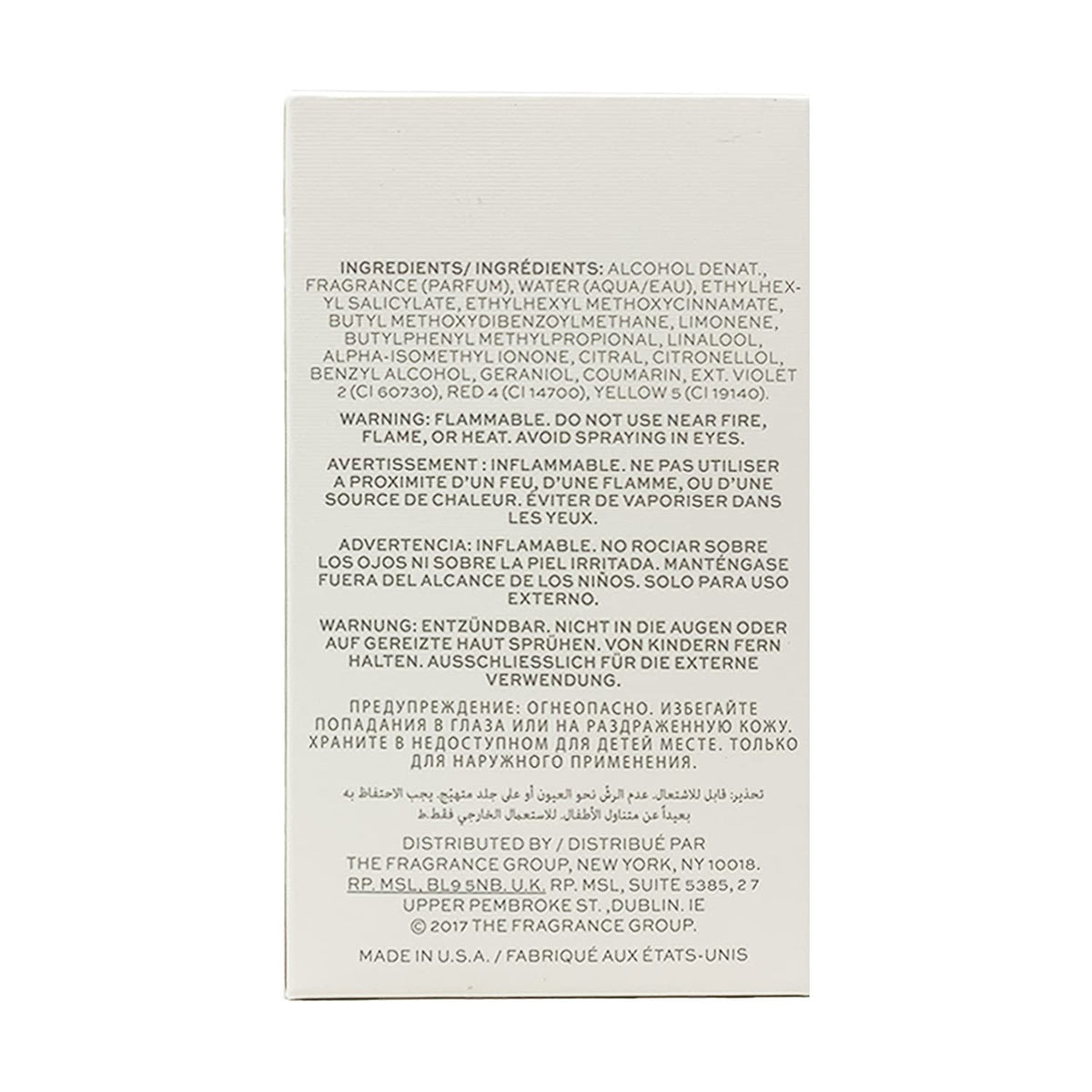 Eau De Toilette Spray 4.2 Oz U458
