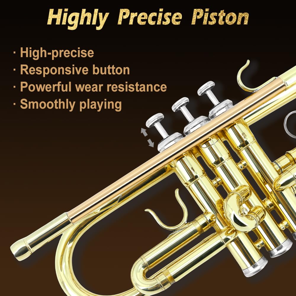 Standard Trumpet Set with Carrying Case 7C Mouthpiece Brass T595919