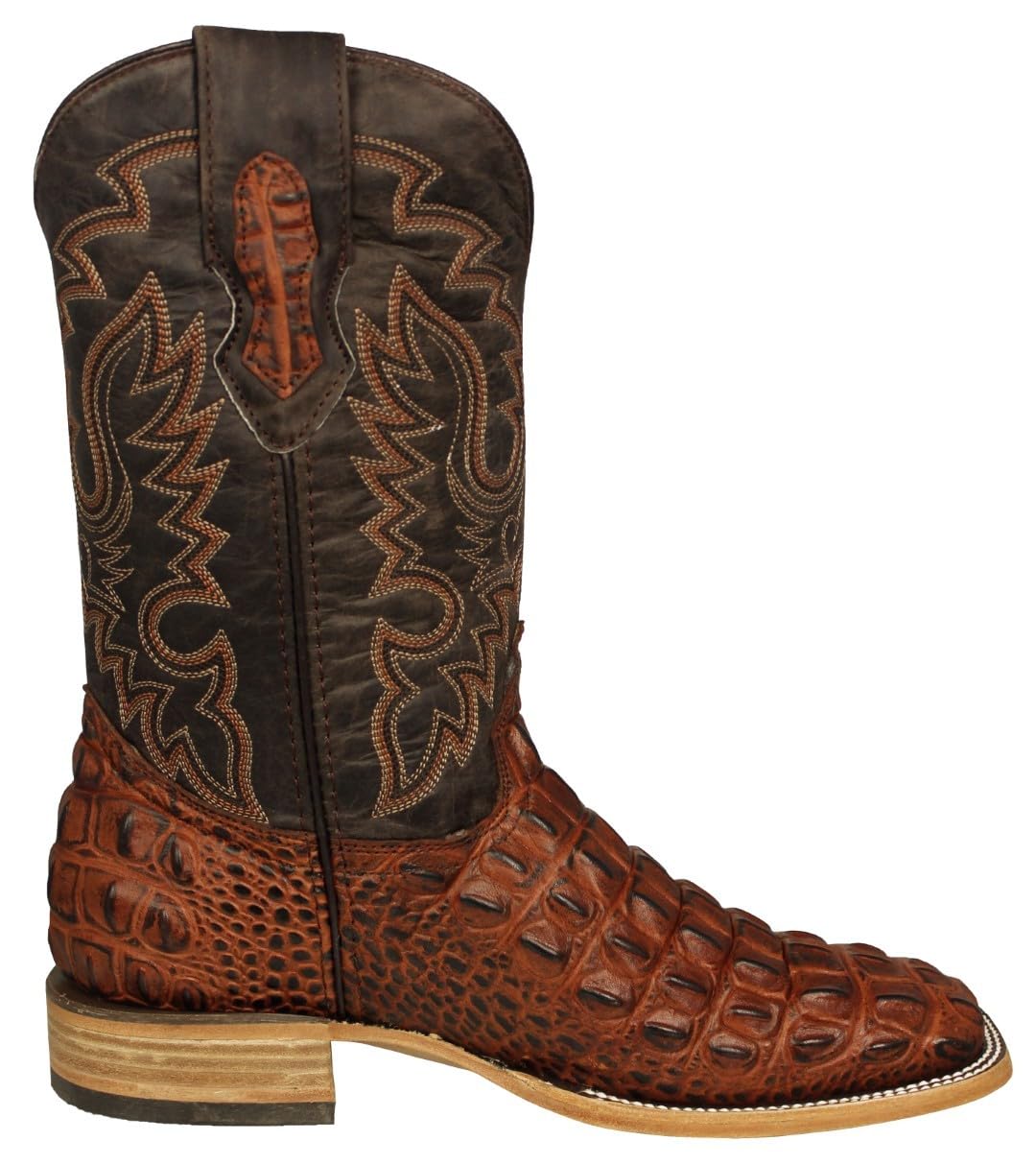 Cognac Leather Cowboy Boots Z263