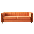 Orange Velvet 84 Inch 3-Seater Sofa W38284
