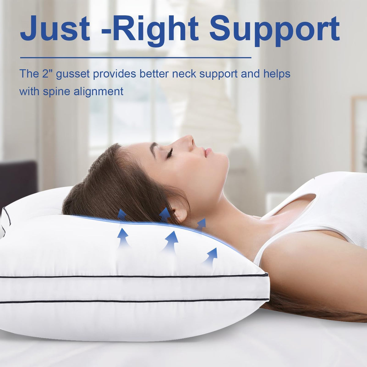 King Size Set of 2 Bed Pillows A497032