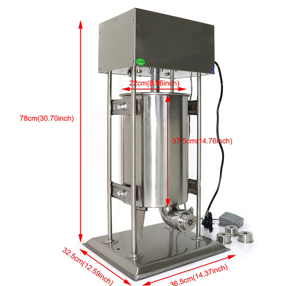 Stainless Steel 2 in 1 Vertical Sausage Stuffer C510111