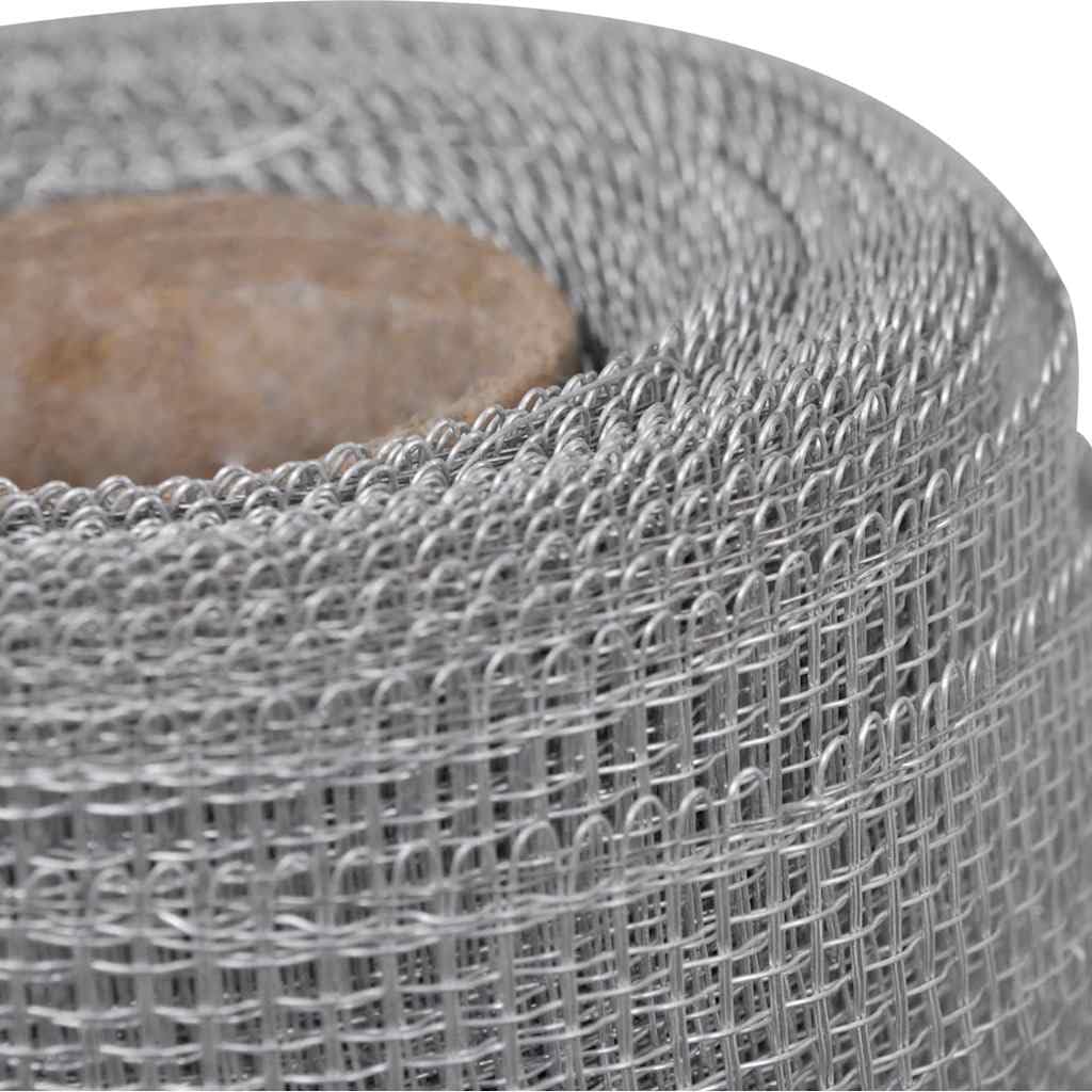 Aluminum Mesh Screen 39.4x196.9 Inch Silver G99851