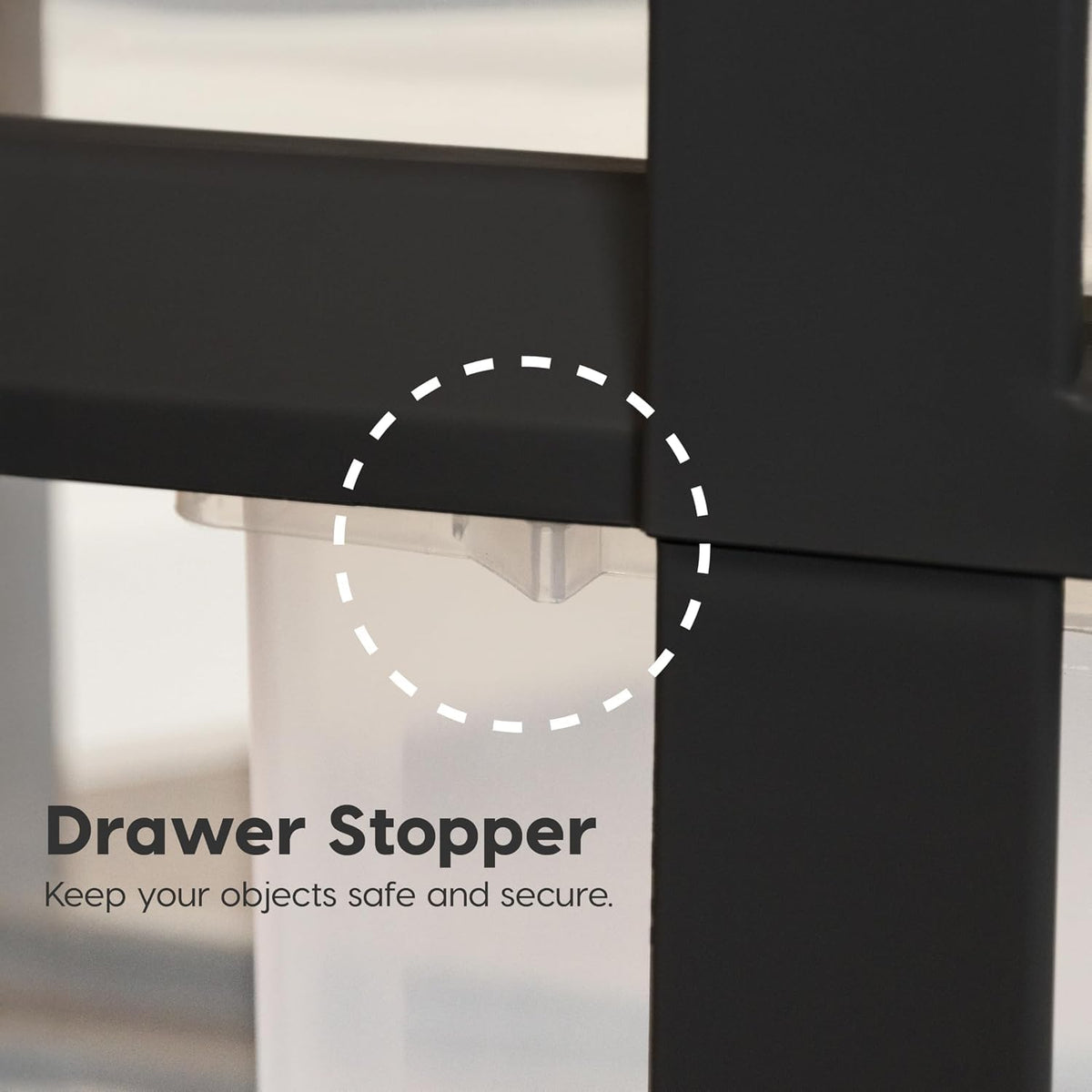 6 Drawer Rolling Storage Cart with Organizer Top, Black R453