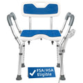 Extra Wide Padded Armrests Shower Chair, 500lbs Capacity, Aluminum N160598