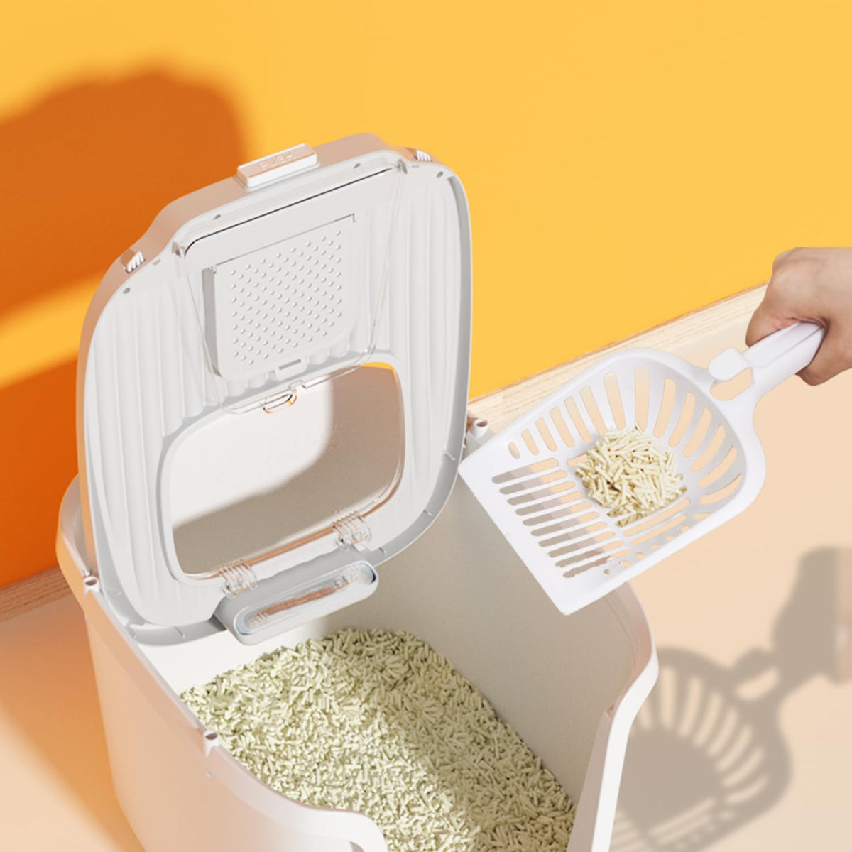 Molded Cat Litter Box with Scoop Y479