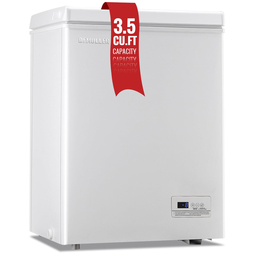 White Compact Chest Freezer with 2 Removable Baskets D788