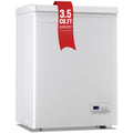White Compact Chest Freezer with 2 Removable Baskets D788