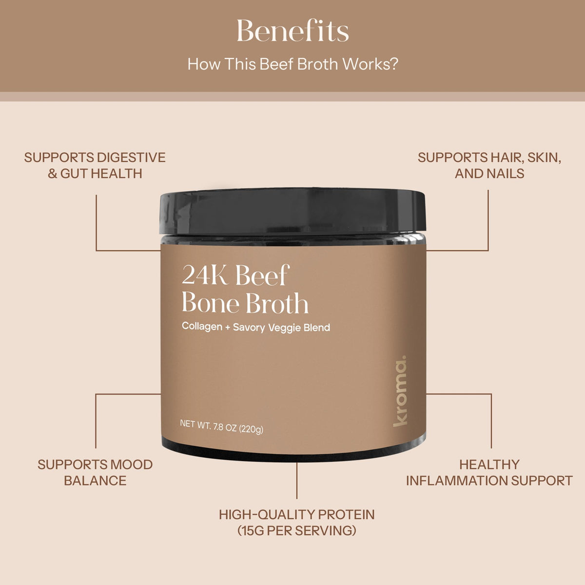 Beef Bone Broth Powder 7 oz S8241