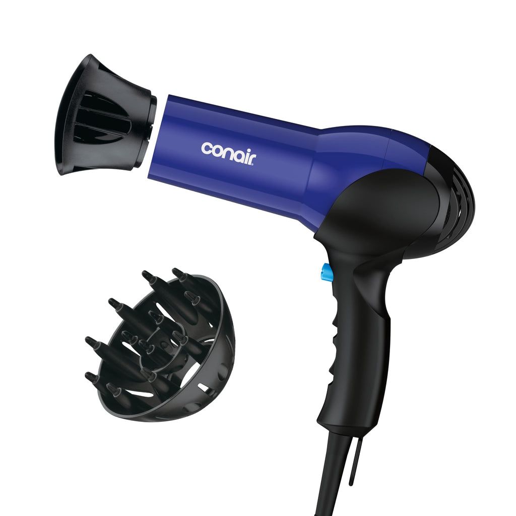 Lightweight 1875W Hair Dryer with Diffuser & Concentrator Attachments M870561