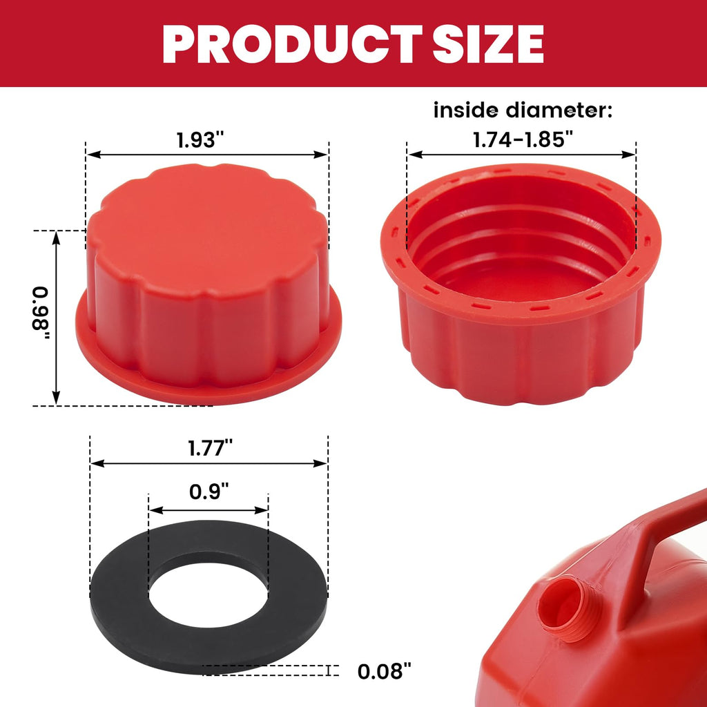 6 Pack Replacement Gas Can Caps D9446