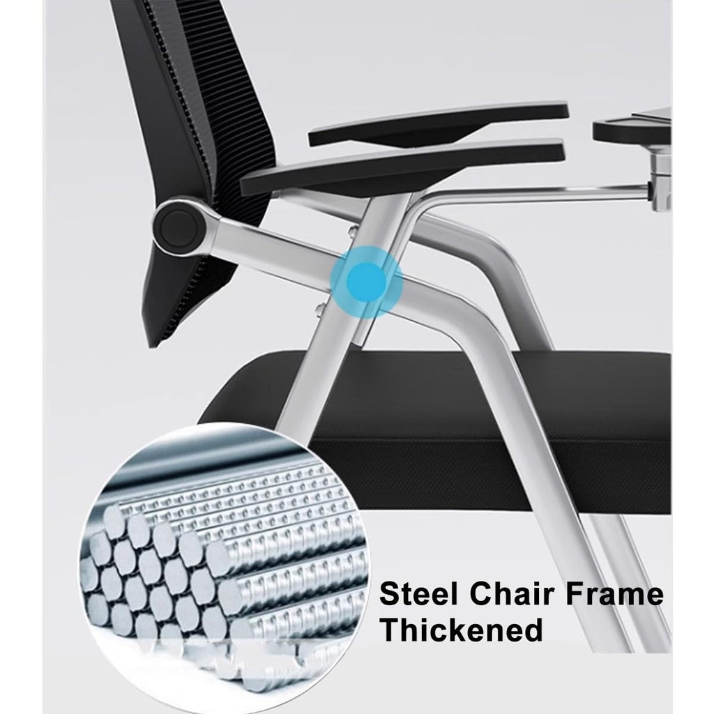 Orange Mesh Stacking Chair with Desk B6817