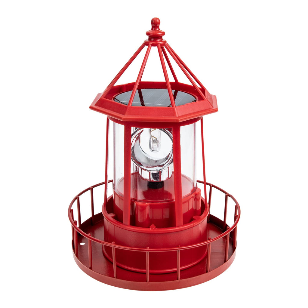 Solar Powered Lighthouse Iron Rotating Solar Light N8190