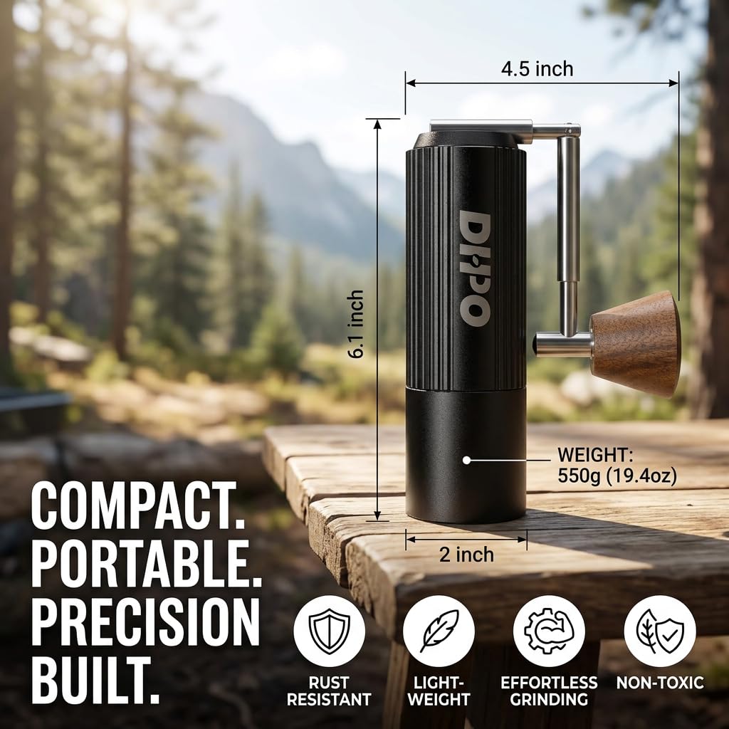 Manual Coffee Grinder with Stainless Steel Conical Burr W900