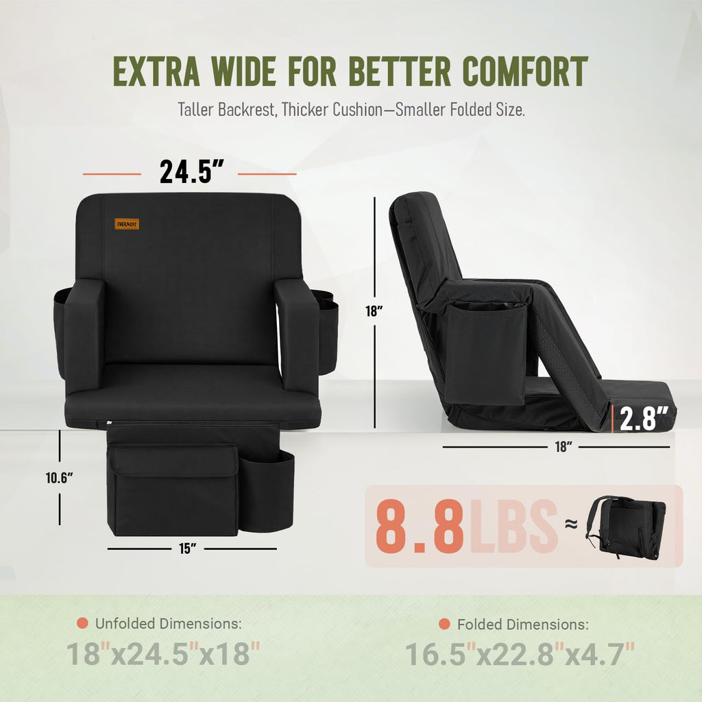 Stadium Seat with Back Support and Armrests W741008