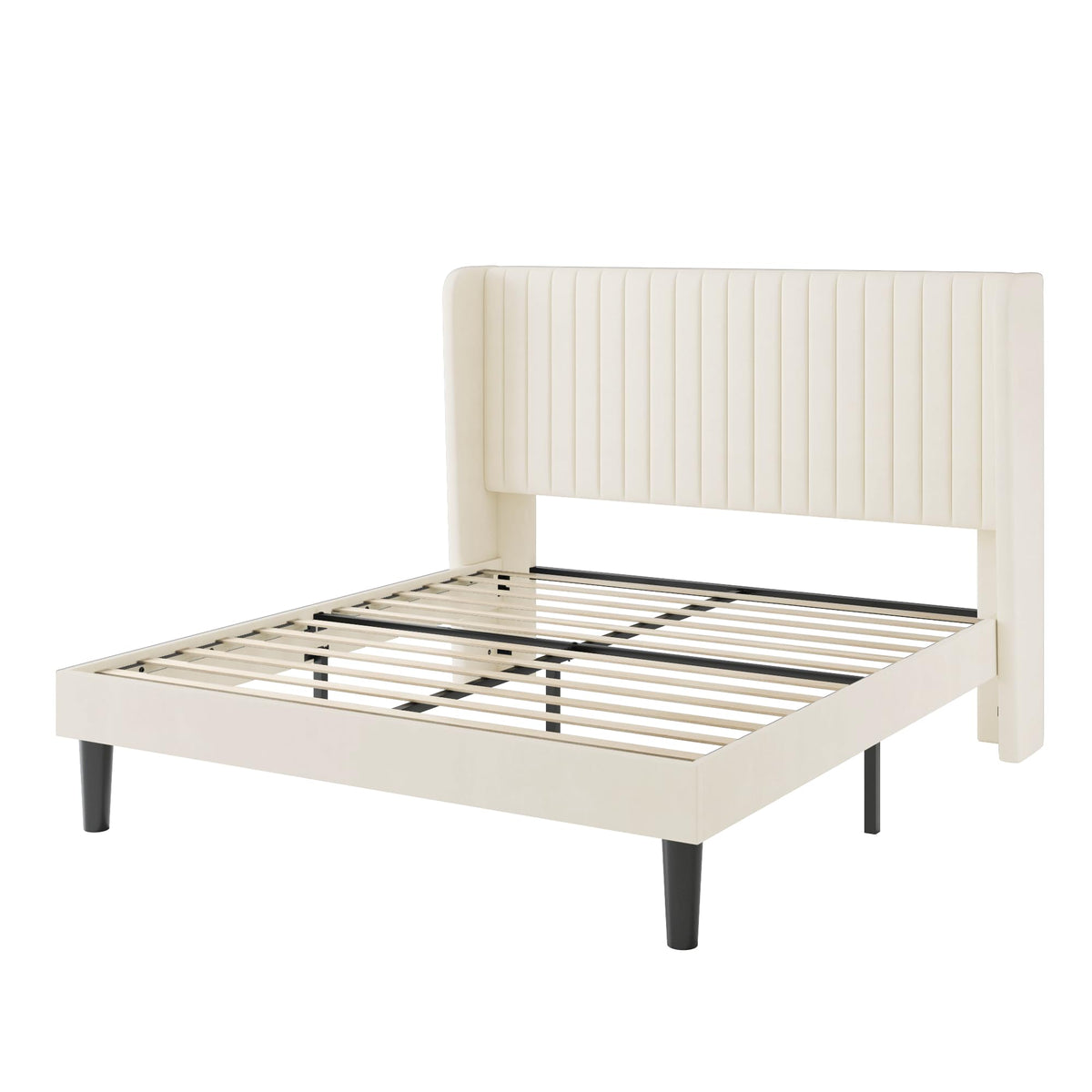 Queen Size Cream Velvet Bed Frame R22302