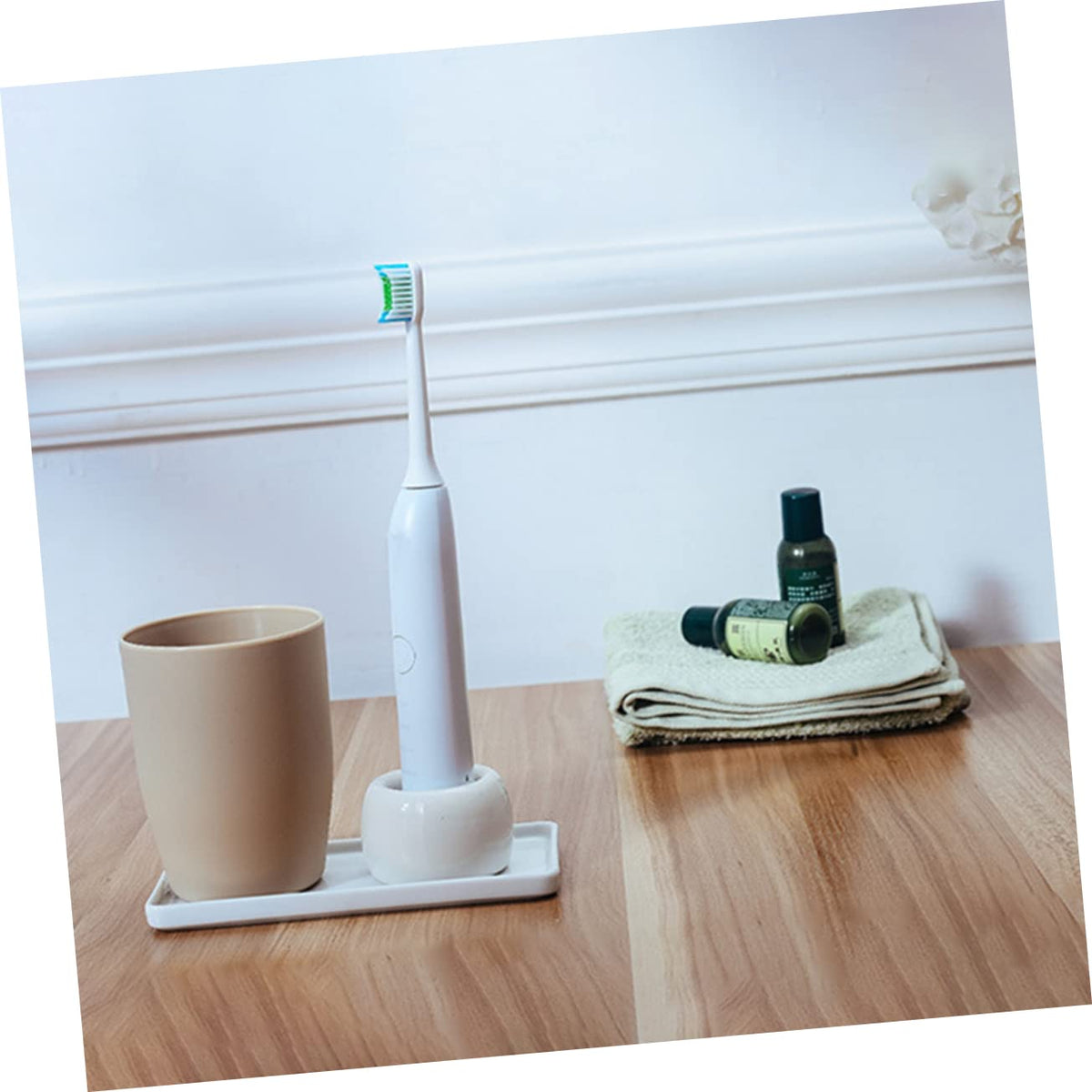 2-Pack White Ceramic Electric Toothbrush Holder Stand Q423471