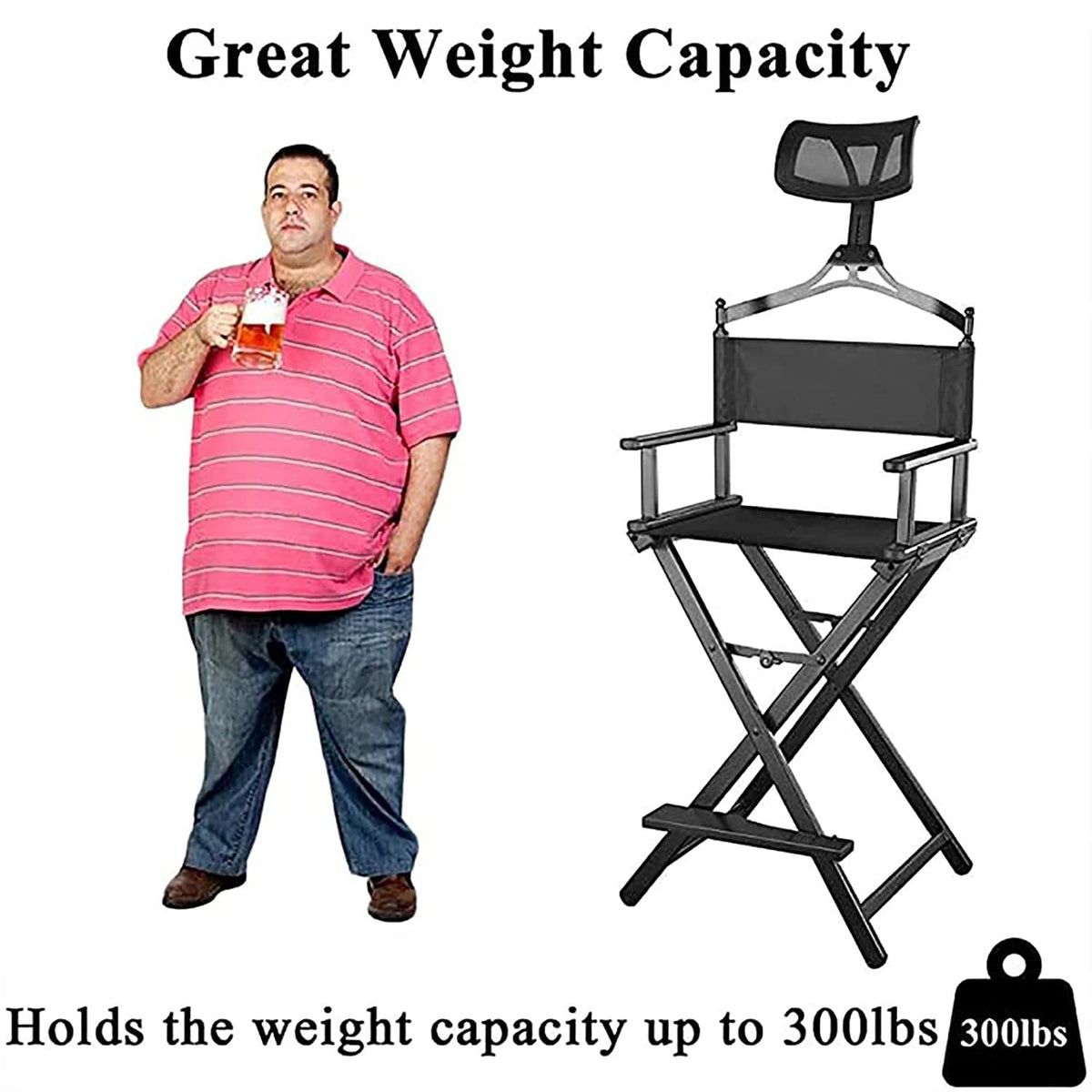 Foldable Portable Aluminum Makeup Artist Chair G1932