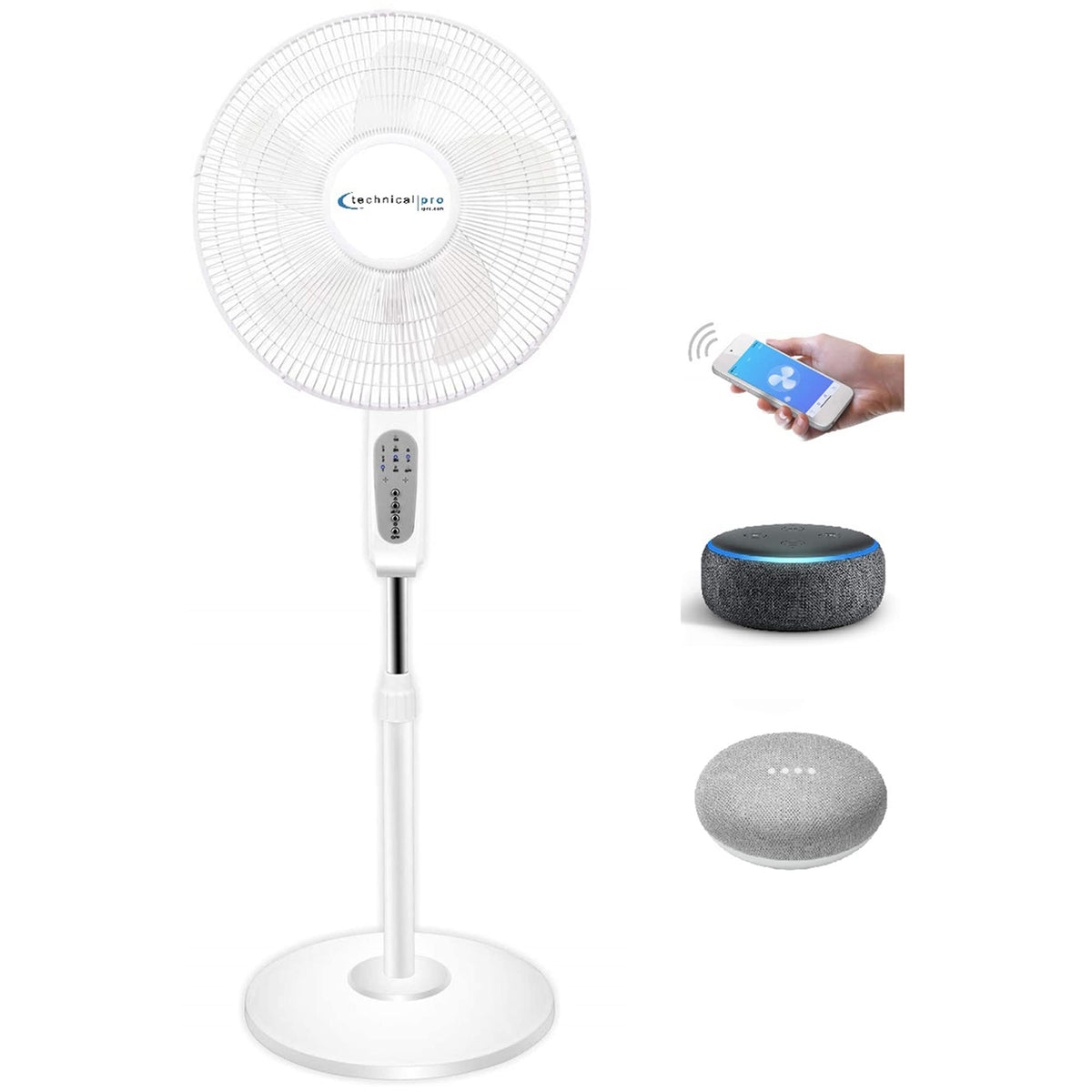 16” WIFI Enabled Oscillating Pedestal Fan C520