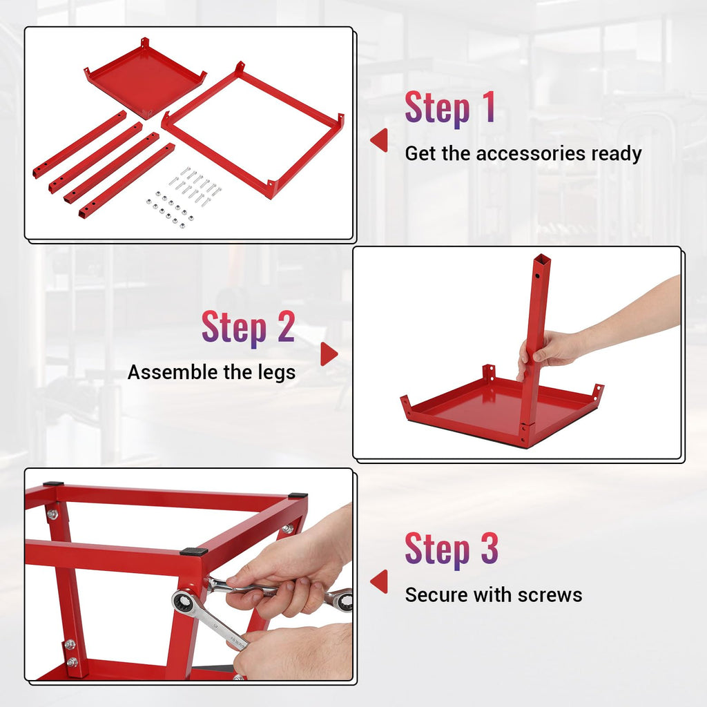 Adjustable Steel Plyometric Jump Box Set Y958943
