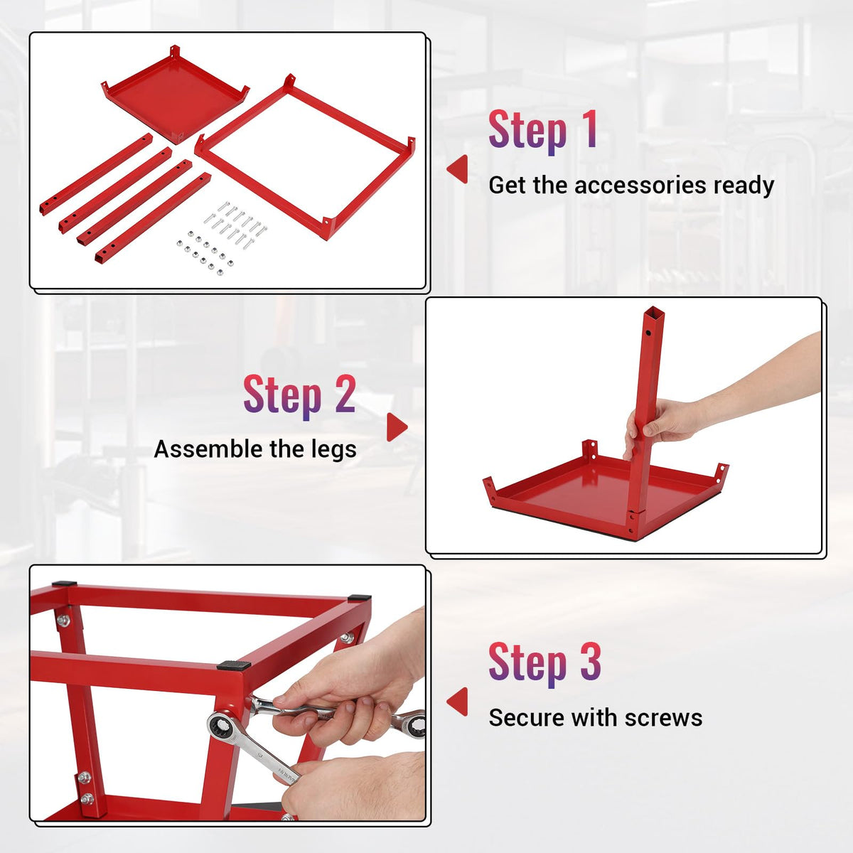 Adjustable Steel Plyometric Jump Box Set Y958943