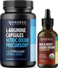 Organic Maca Root Liquid Drops & L Arginine L Citrulline Supplement V49099