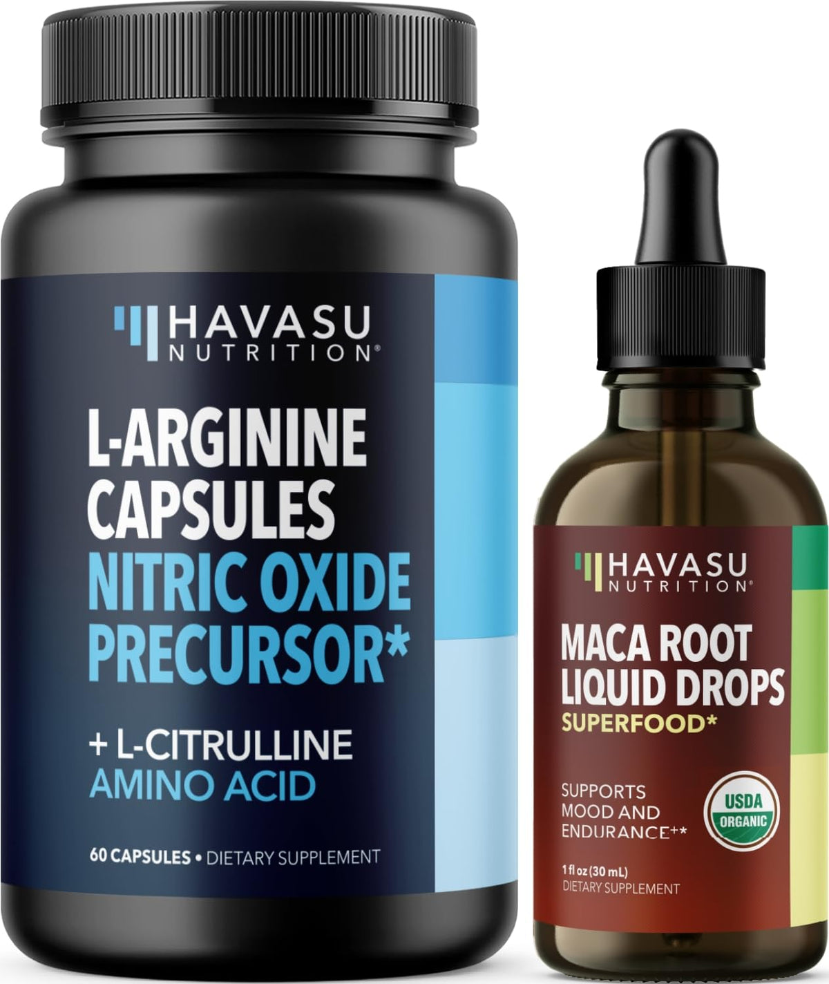 Organic Maca Root Liquid Drops & L Arginine L Citrulline Supplement V49099