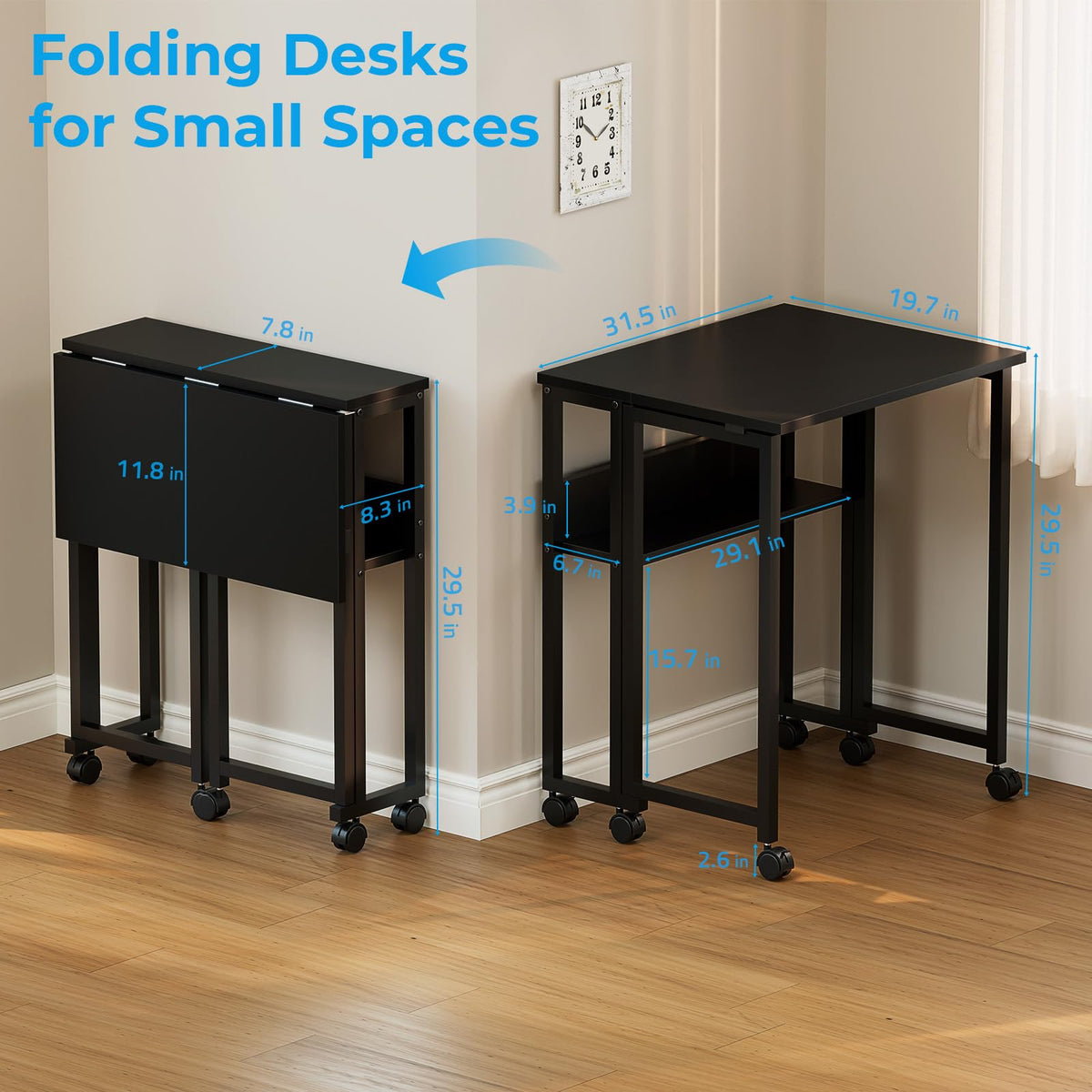 Folding Desk with Wheels C8567