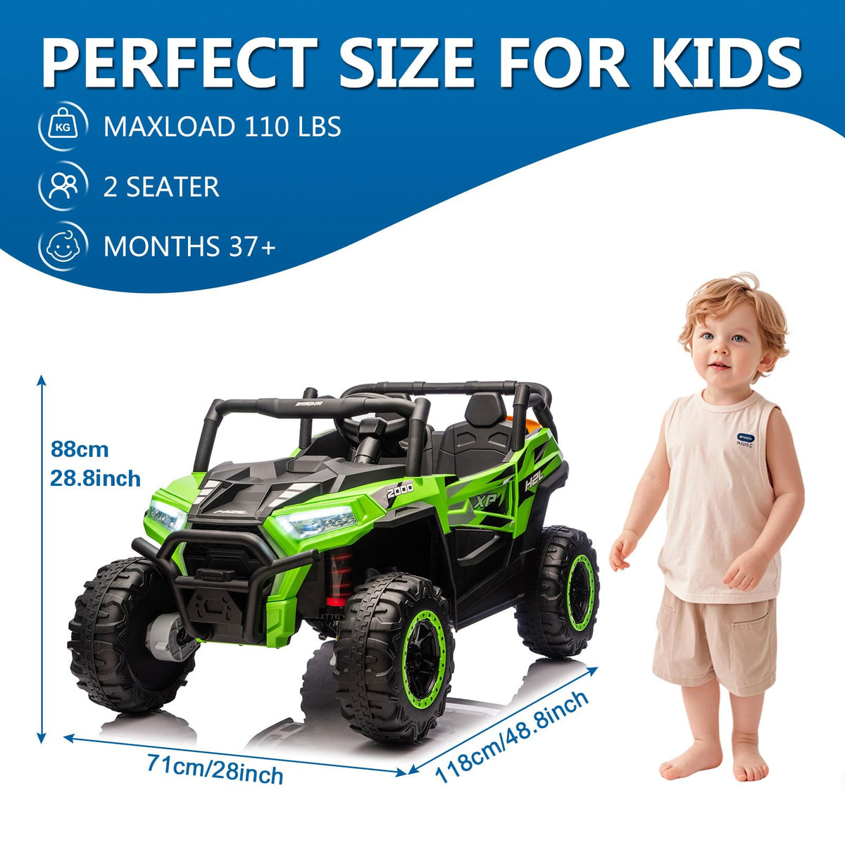 24V 2 Seaters Battery Powered Ride On Car Y46422