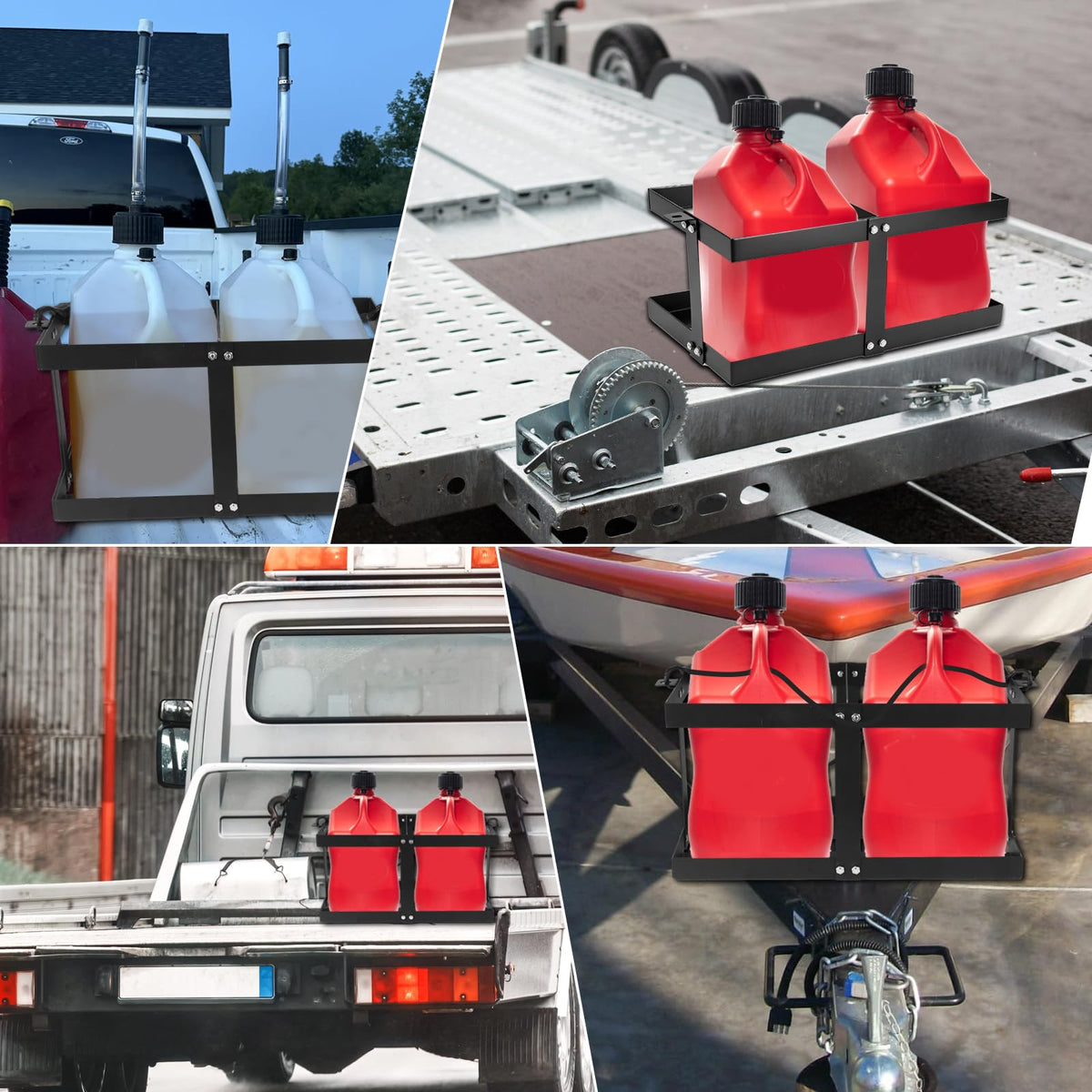 Gas Can Holder with Straps, Fits Two 5 Gallon Gas Can M7642