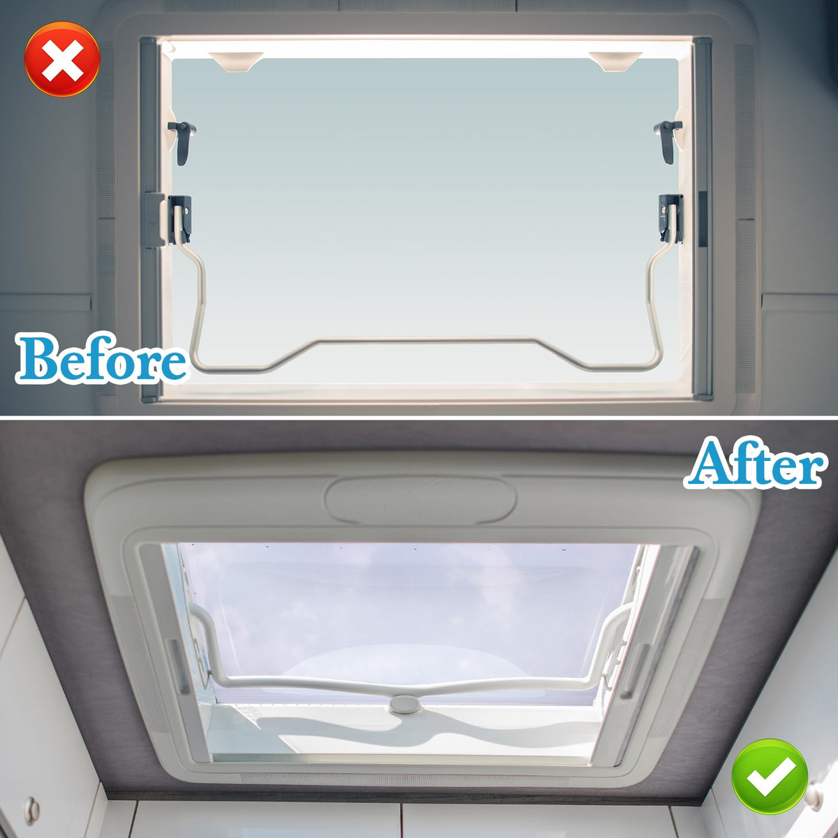 18" x 26" RV Skylight Replacement Milky White W5835