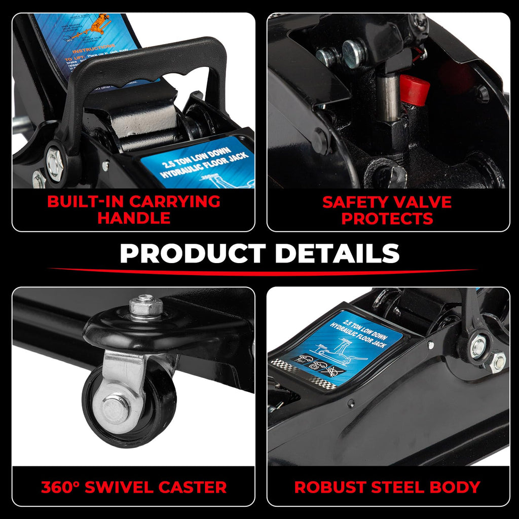 Heavy Duty Steel Hydraulic Floor Jack W69299