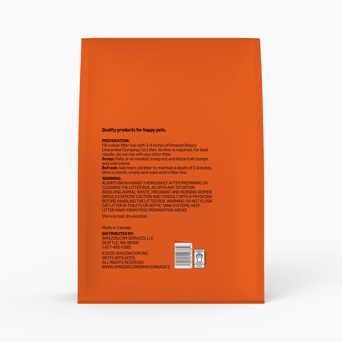 Unscented Clumping Cat Litter 14 lb Bag U655723